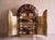 Metal Arcana Contemporary Resin and Brass Bar Cabinet by House of Jaipur For Sale - Image 7 of 11
