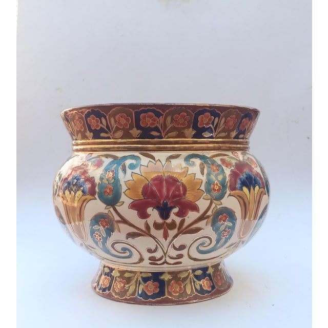 Brown Vintage Ceramic Planter from Fischer Budapest, 1920s For Sale - Image 8 of 8