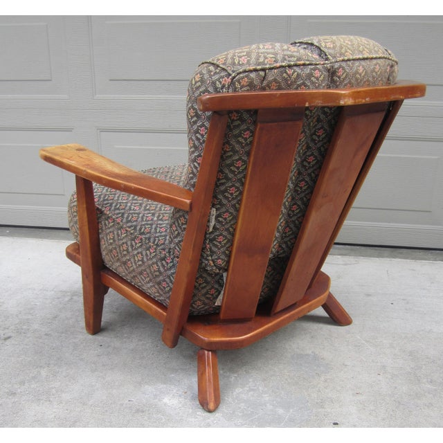 1940s Vintage Cushman Colonial Herman DeVries Maple Paddle Arm Lounge