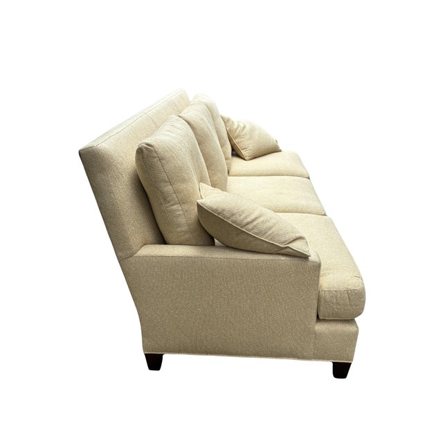 Textile Baker Furniture Contemporary Three-Seat Sofa in Neutral Textured Upholstery For Sale - Image 7 of 10