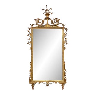Italian Carved and Giltwood Neo-Classical Mirror For Sale