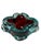 1960s Italian Murano Sommerso Ruby Red & Aqua Art Glass Bowl / Ashtray For Sale - Image 15 of 18
