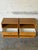 1970s Oak Nightstands With Open Cubbies and Drawers Set of 2 Mid-Century Modern 1970s For Sale - Image 5 of 10