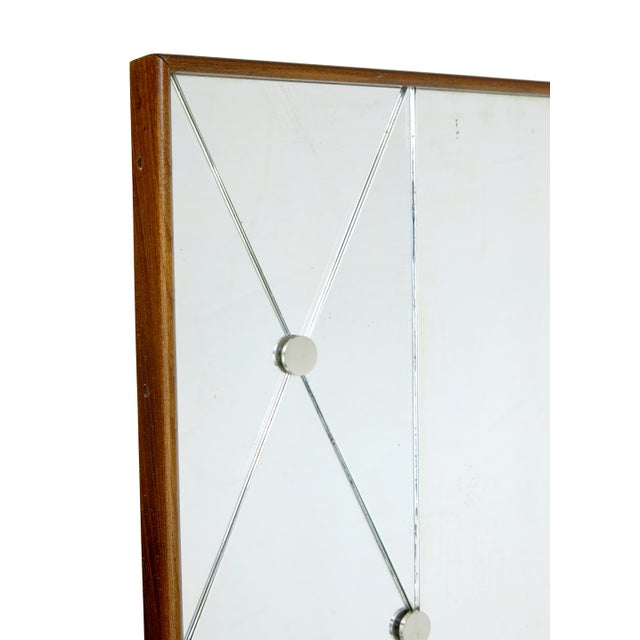 Mid-Century Modern Swedish Segmented Portrait Wall Mirror, 1950 For Sale - Image 4 of 6