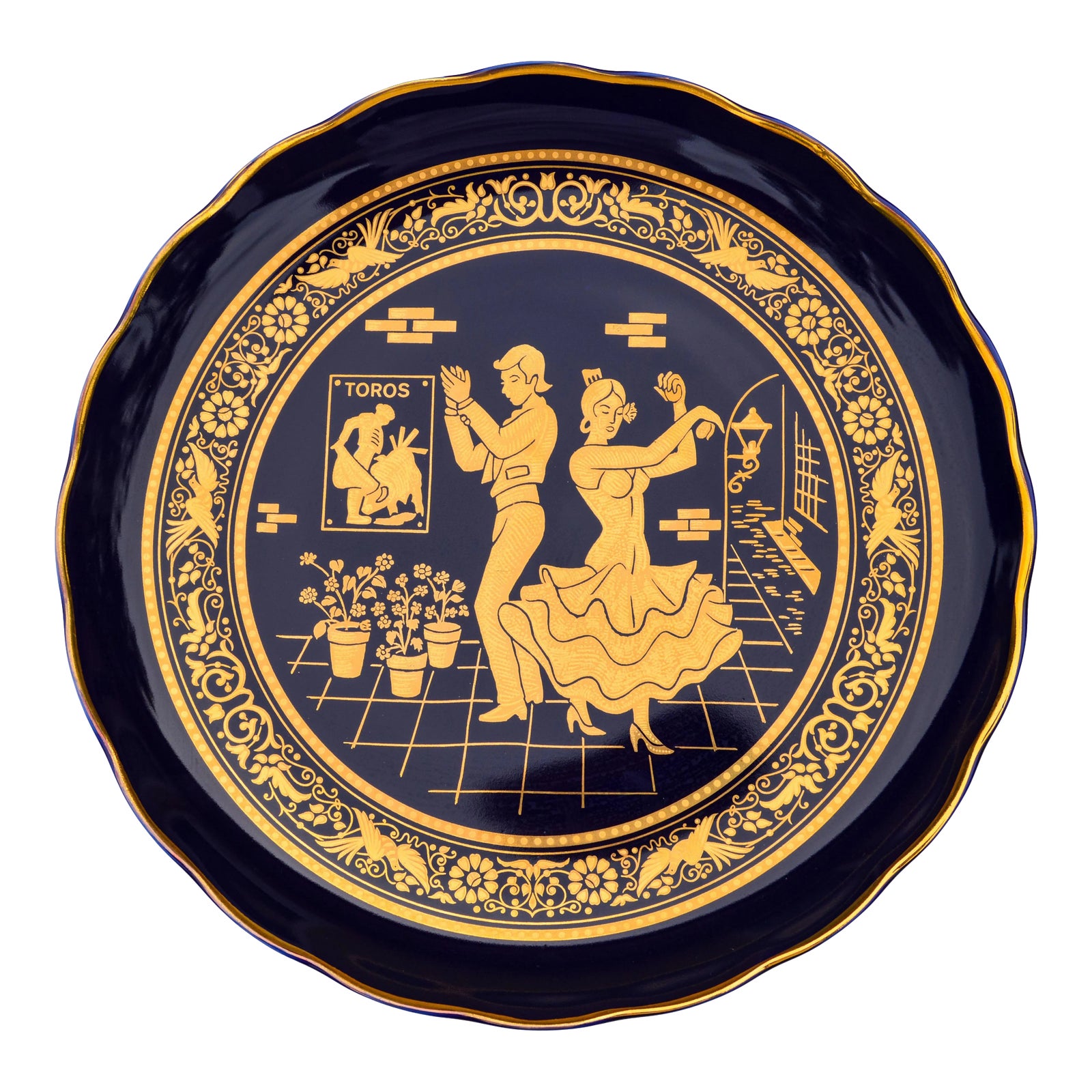 Vintage GoldPatterned Spanish Plate Chairish