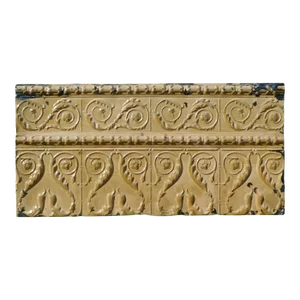 Large Antique Tin Ceiling Tile Sculpture Wall Decor #2