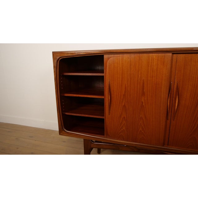 Vintage Danish Teak Highboard by Johannes Andersen for Silkeborg For Sale - Image 10 of 18