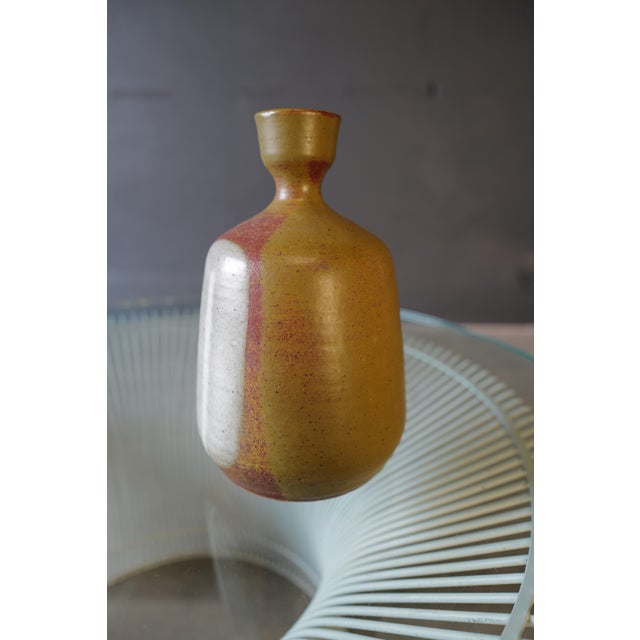 Japanese Ceramic Pottery Vase For Sale - Image 4 of 13