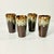 1980s Brutalist Boho Chic Arts & Crafts Lava Dripped Ironstone Glasses - Set of 8 For Sale - Image 10 of 13