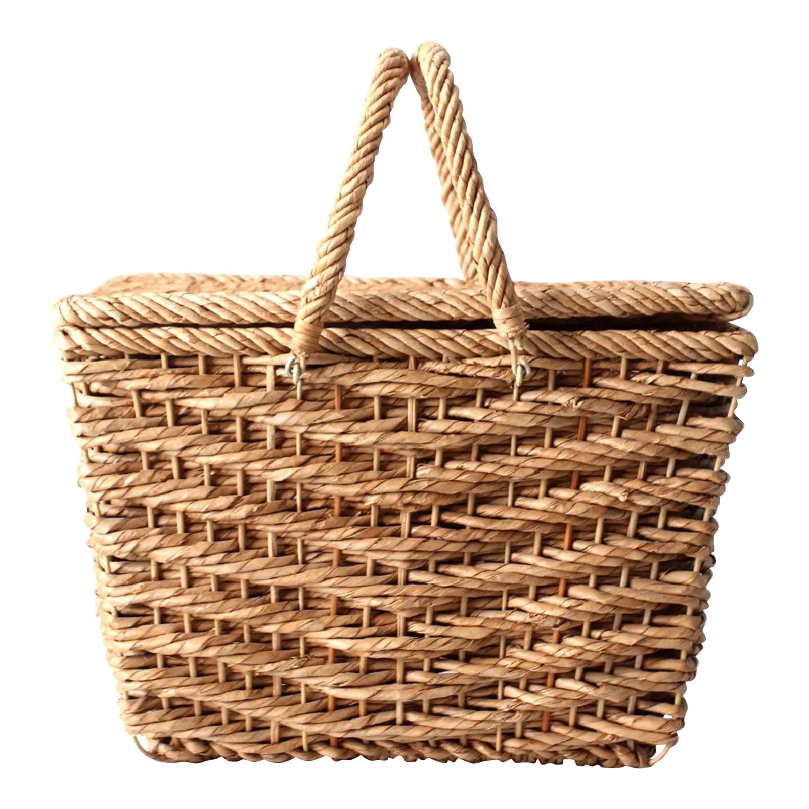 Vintage Sisal Picnic Basket Chairish