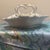 Antique White & Gold Porcelain Divided Serving Dish With Ornate Gilt Handle For Sale - Image 4 of 7