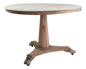 Small Antique English Palladian Style Round Bleached Table, 1835