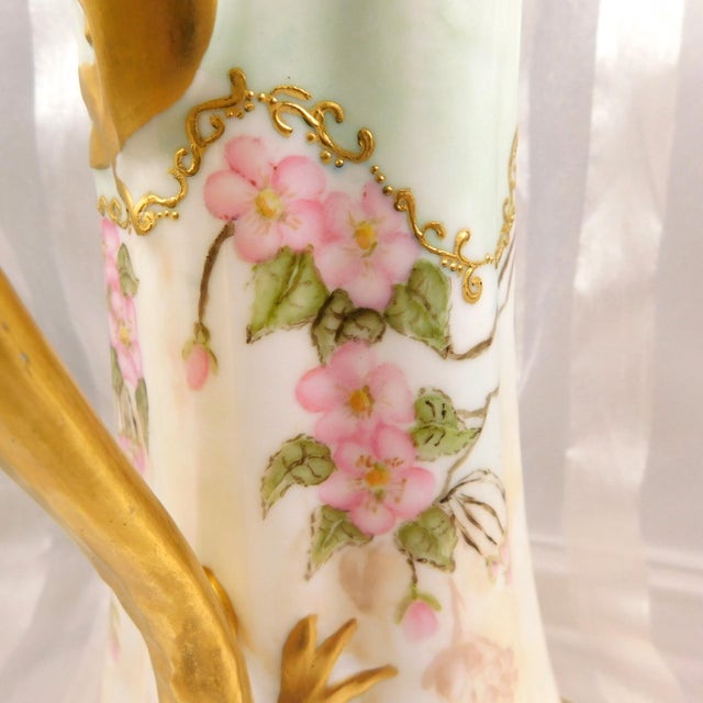 Late 18th Century Pale Green Antique Haviland Chocolate Pot For Sale - Image 11 of 16