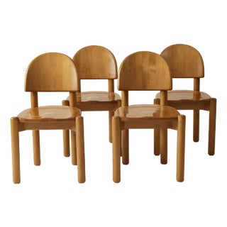Rainer Daumiller Pine Dining Chairs, Set of 4, Danish Design, 1960s-1970s For Sale