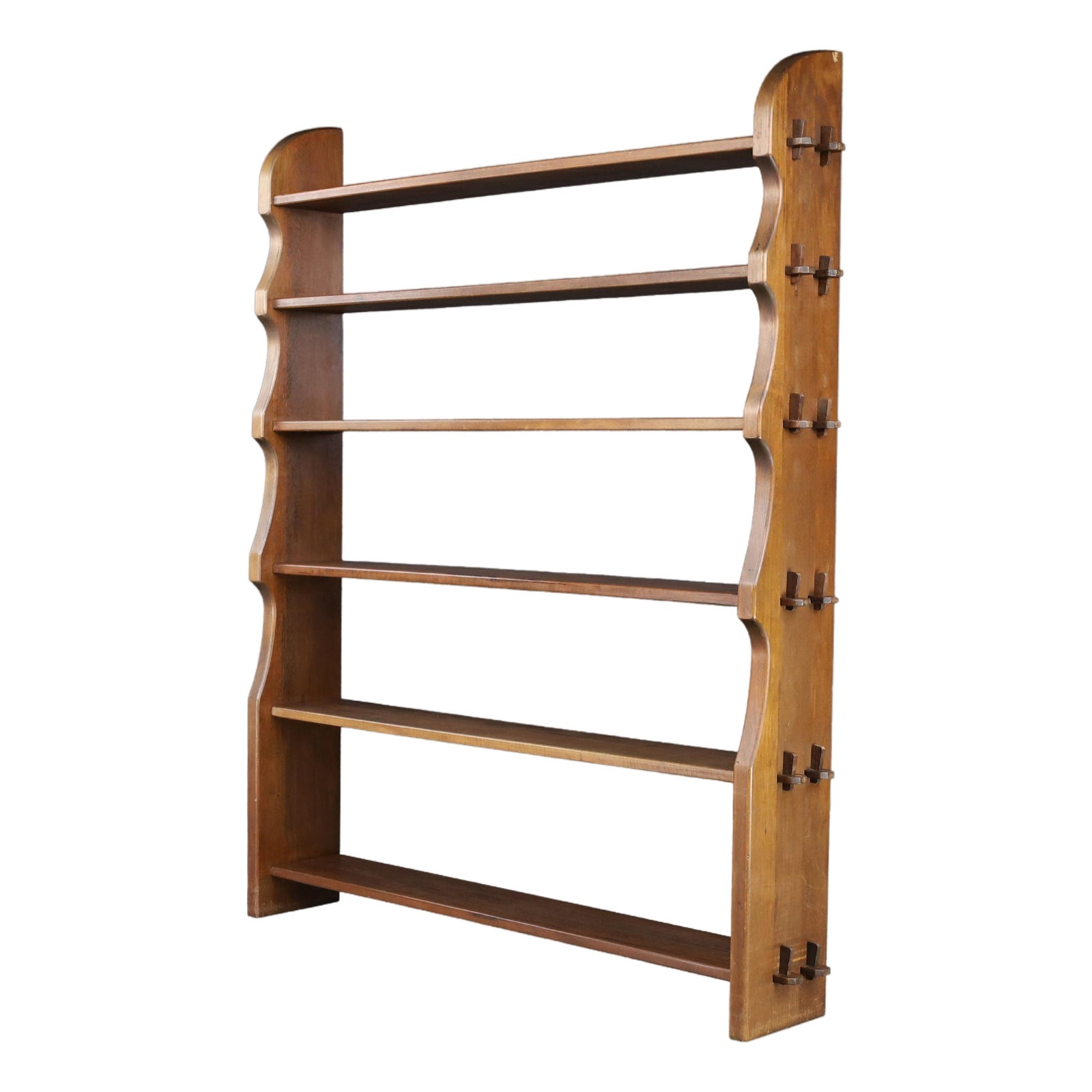 Handcrafted Wood Alpine Bookcase with Wedge Joinery, 1950s | Chairish