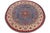 Blue Boho Chic Kazak Light Blue/Beige Wool Round Rug- 8'0''x8'0'' For Sale - Image 8 of 9