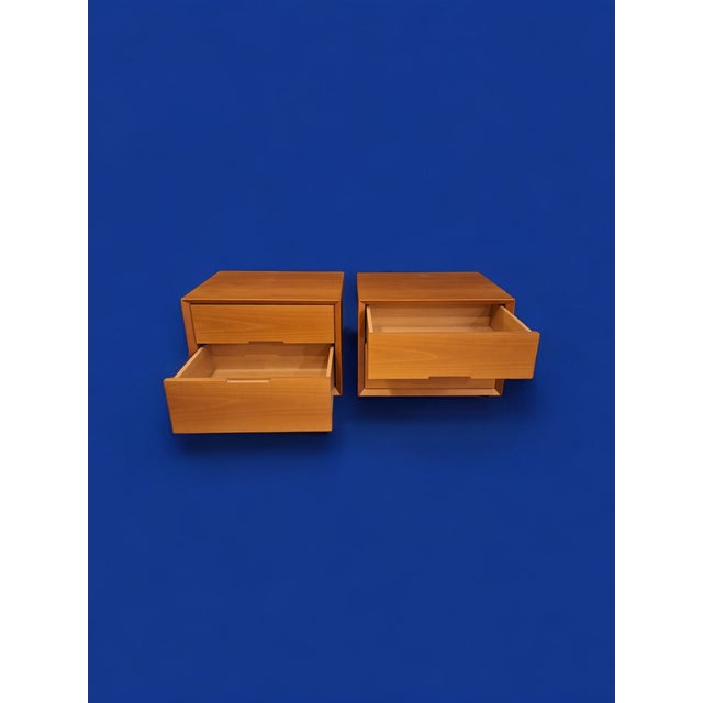 1980s Cherrywood Bedside Tables, Italy, 1980s, Set of 2 For Sale - Image 5 of 8