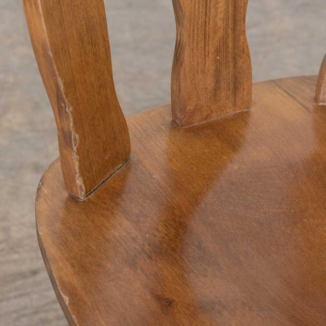 1950s French Wood Brutalist Chairs, Set of 8 For Sale - Image 15 of 16