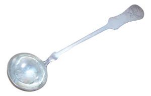 Antique Vienna Austria Josef Zemen 800 Silver Soup Serving Spoon Ladle 176g 12"