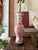 Chinoiserie Vintage Chinoiserie Cherry Blossom Bird Table Lamp, Cinnamon and White Asian Floral Ceramic Lamp For Sale - Image 3 of 11