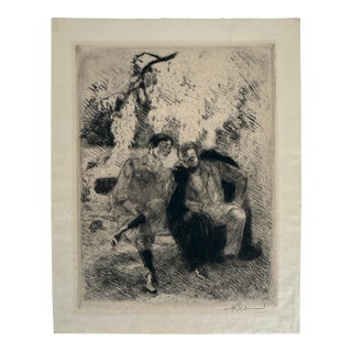 "Confidences" James Abbott McNeill Whistler Conversation With a Fellow Artist by Paul Albert Besnard For Sale