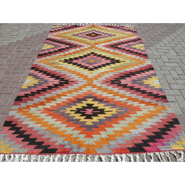 Mid 20th Century Anatolian Turkish Classic Kilim Rug For Sale - Image 13 of 13