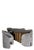 Romeo Glass Top Sculptural Oval Dining Table Set with 6 Gray Velvet Chairs For Sale - Image 4 of 11