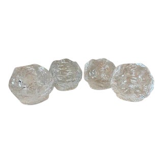 Vintage Kosta Boda Snowball Glass Votive Holders- Set of 4 For Sale