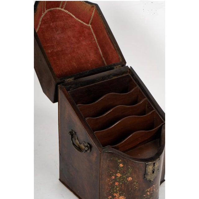 Antique English Angelica Kauffman Hand Painted Letter Box.