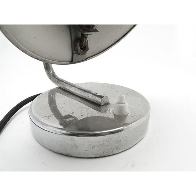 Chrome-Plated Metal Table Lamp by J. Hurka for Napako, Czechoslovakia, 1950s For Sale - Image 12 of 14