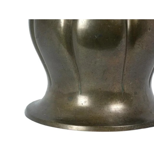 Japanese Vintage Japanese Large Bronze Vase For Sale - Image 3 of 7