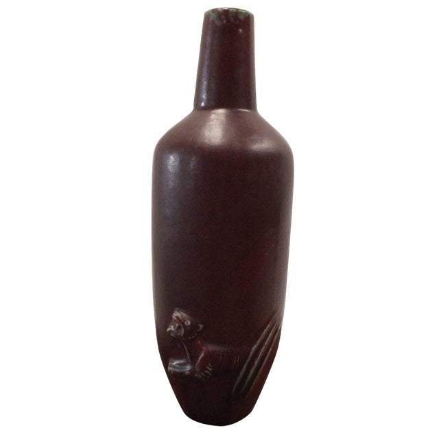Art Deco Oxblood Glazed Vase by Jais Nielsen for Royal Copenhagen, 1920s For Sale