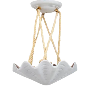 Small Shell Form Ceiling Pendant in Serge Roche Style