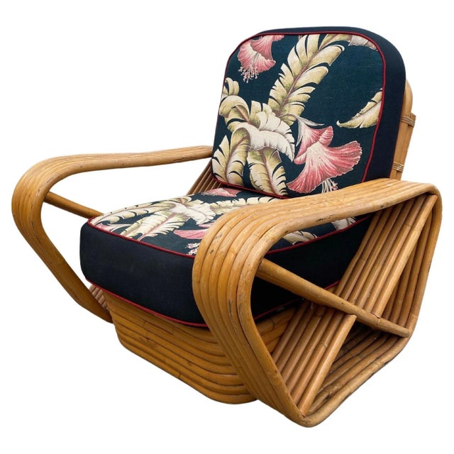 Mid-Century Modern Restored MCM Frankl Style Six-Strand Rattan Sofa, Table, Chair Livingroom Set For Sale - Image 3 of 14