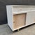 Refinished Silver Satin, Gold, and bleached Walnut Compact Sideboard. Understated Custom Finished Painted Silver Satin...