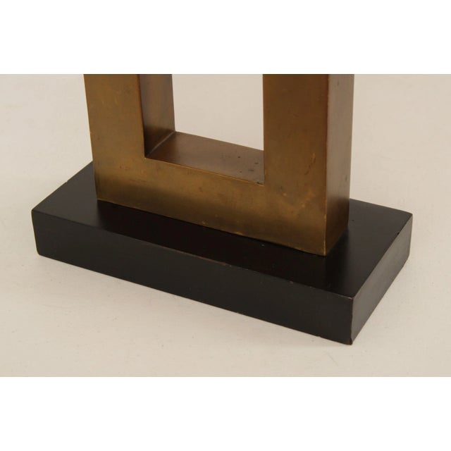 Modern Brass Rectangular Table Lamps - A Pair For Sale - Image 10 of 13
