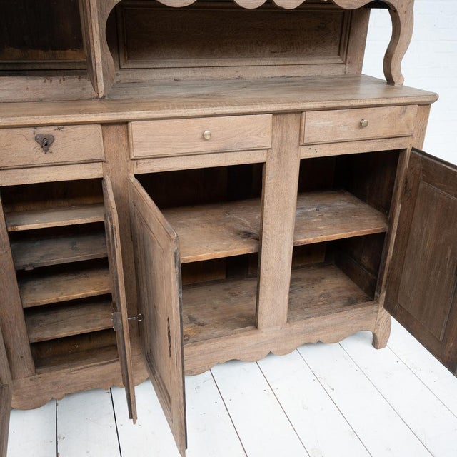 Large Oak 2-Part Buffet, France, 1780s For Sale - Image 11 of 14