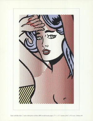 Roy Lichtenstein Nude With Blue Hair, 1997