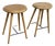 Space Copenhagen for Mater Soaped Oak Wood Counter Stools, Pair For Sale