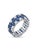 Modern Stunning 18k Gold Blue Sapphire & Diamond Halo Ring, New Design For Sale - Image 3 of 8
