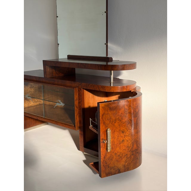 Large Art Deco Sideboard with Bar Compartment, 1930s For Sale - Image 3 of 7
