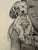 American 1940s Original Signed Graphite Illustration of Boy Holding Puppy, 12 × 9 In. For Sale - Image 3 of 6