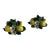 Vintage Ceramic Lemon & Blossom Candlesticks – Pair For Sale