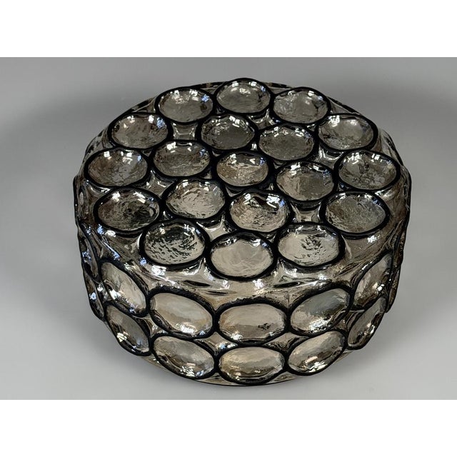 Vintage Ceiling Lamp in Glass and Metal from Glashütte Limburg, 1960s For Sale - Image 10 of 18