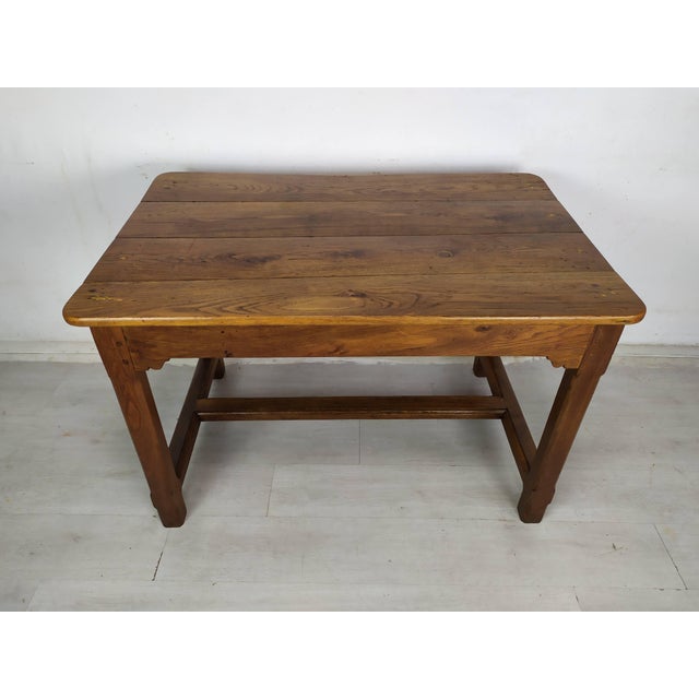 Wood Oak Desk Work Table, 1890s For Sale - Image 7 of 18