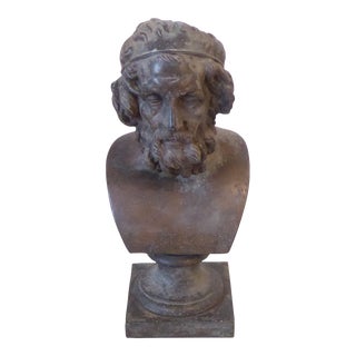 Vintage Metal Bust of Homer For Sale