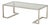 Modern Smoked Glass Top and Metal Coffee Table For Sale