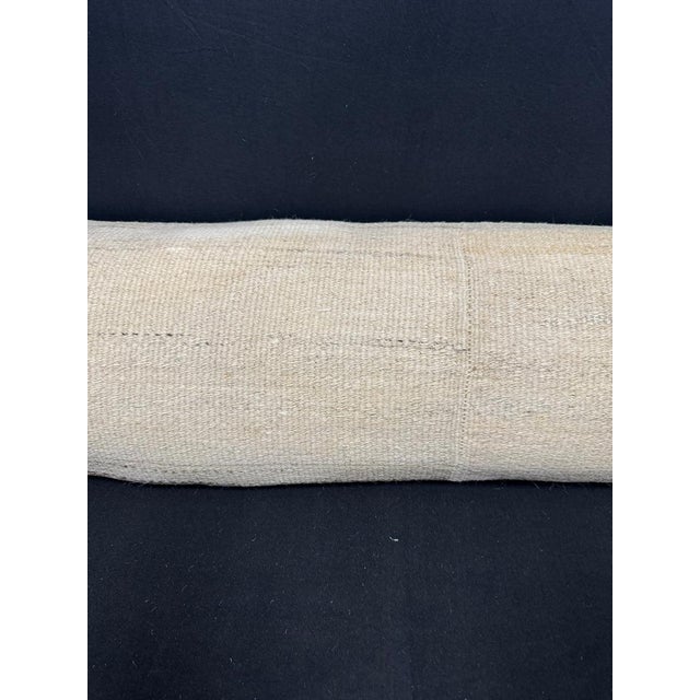 Contemporary Turkish Hemp Pillow Cushion Natural Beige Cushion Cover 14"x40" For Sale - Image 3 of 4