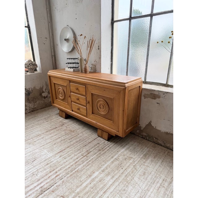 1940s Art Deco Oak Sideboard by Dudouyt, 1940s For Sale - Image 5 of 18