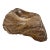 Vintage Hand-Carved Brown Marble Ashtray – Natural Raw-Edge Stone For Sale